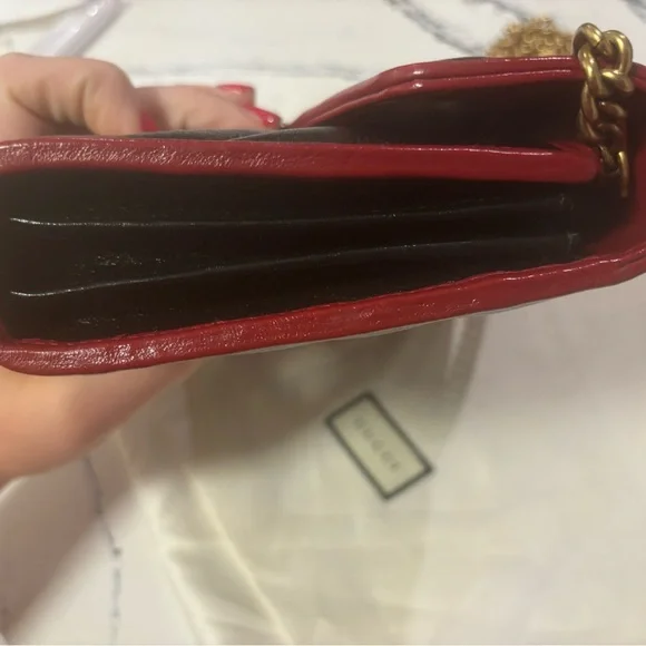 Gucci Black and Red Quilted Crossbody Bag